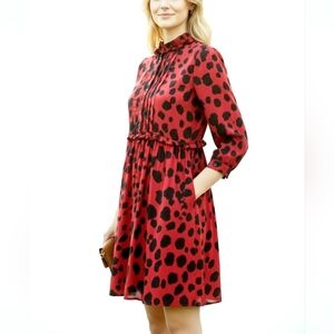 Moschino Cheap & Chic Pink Black Spot Babydoll Silk Cotton Mini Dress - Fits 4/6